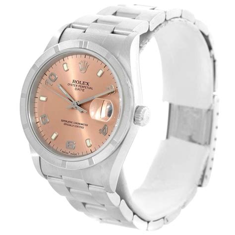 rolex date salmone|Rolex Date Stainless Steel 15210 .